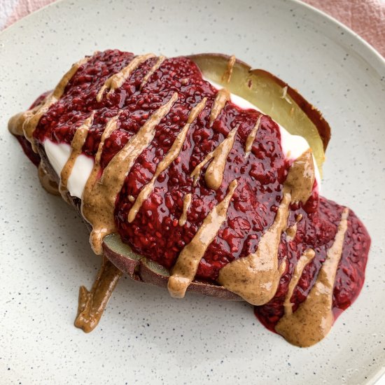 Breakfast Stuffed Sweet Potato