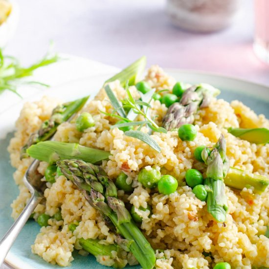 Bulgar Wheat Risotto with Asparagus