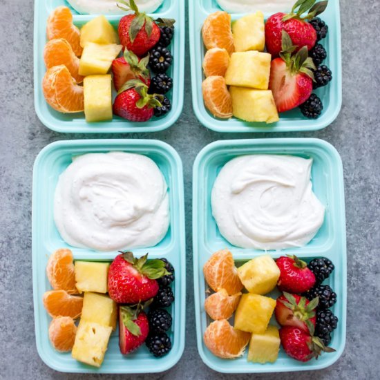 Cream Cheese Fruit Dip Snack Boxes