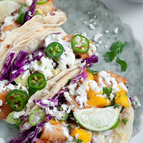 Shrimp Tacos with Mango Salsa