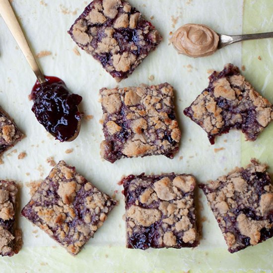 Peanut Butter and Jam Squares