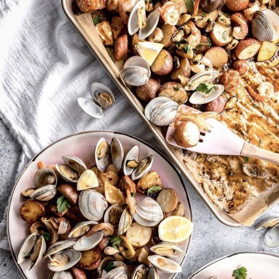 Cajun Seafood Sheet Pan Bake