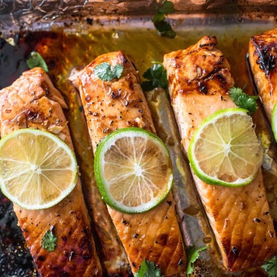 Broiled Honey Lime Salmon