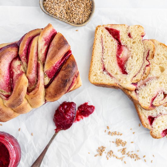 Raspberry Swirl Loaf