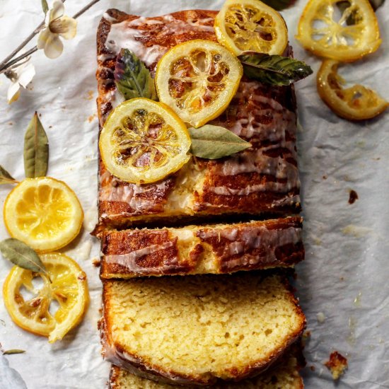 Candied Lemon Yogurt Bay Leaf Cake