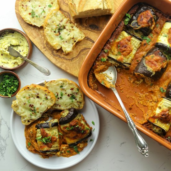 Makhani eggplant rollatini