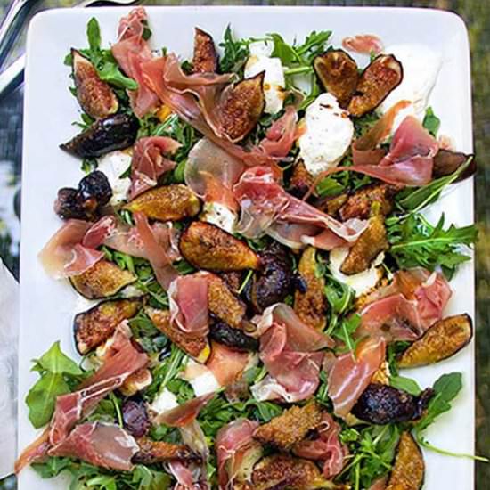 Grilled Figs Prosciutto and Burrata