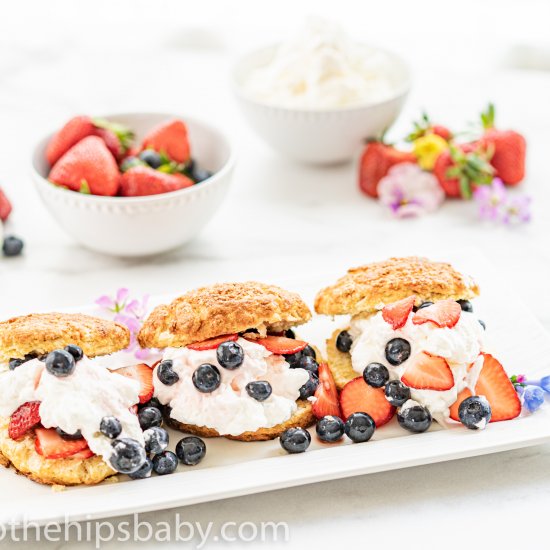 Red, White, & Blue Shortcakes!