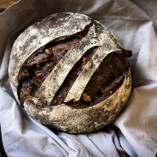 Chocolate and fruit sourdough bread