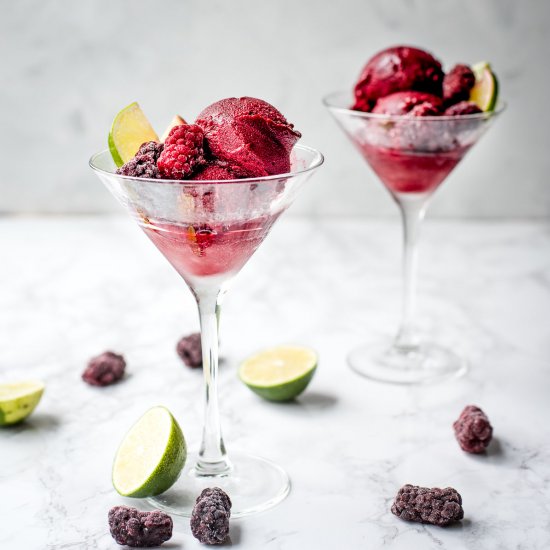 Blackberry Lime Sorbet