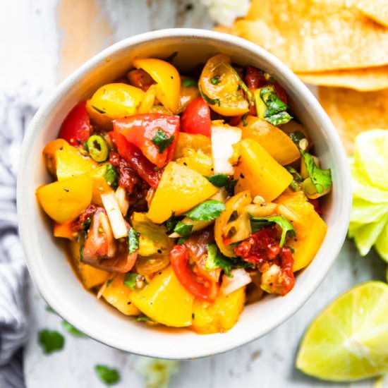 Honey Chipotle Peach Salsa