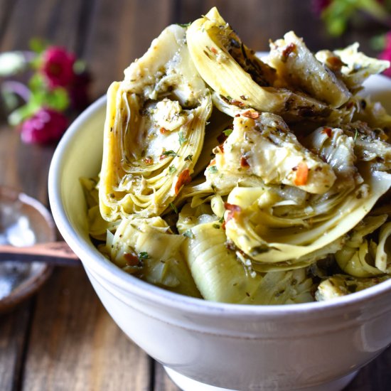 Herb Marinated Artichoke Hearts