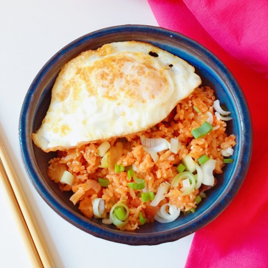 Korean Kimchi and Bacon Fried Rice