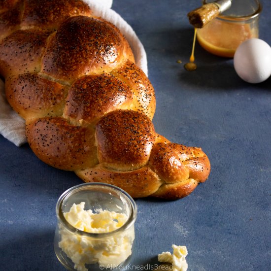 Easy sourdough challah