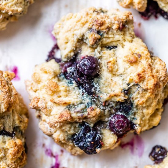 Lightened Up Blueberry Scones