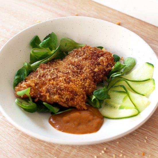 Crunchy Chicken Satay Cutlets