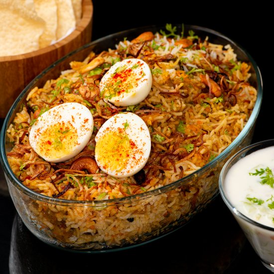 Egg Biryani/ Egg Dum Biryani/ Egg