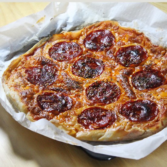 No-knead pizza