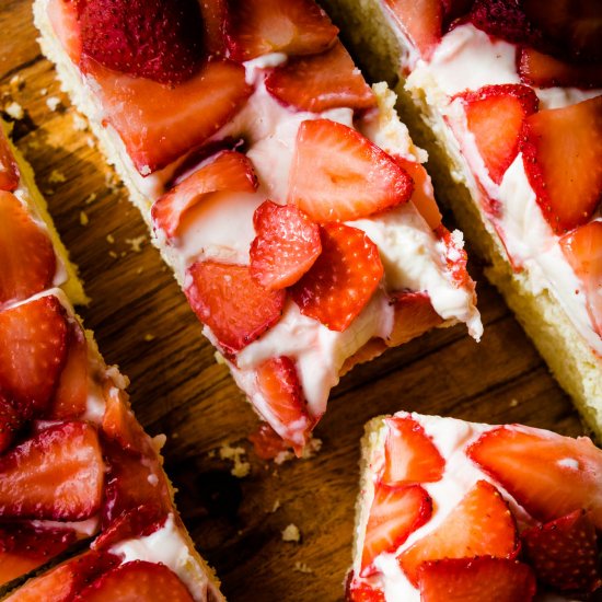 Frosted Strawberry Yogurt Cake