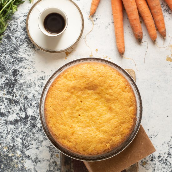 Carrots and coconut cake