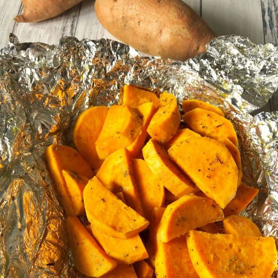 Grilled Sweet Potatoes in Foil