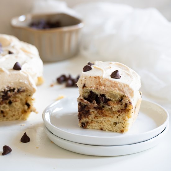 PB CHOCOLATE CHIP SHEET CAKE