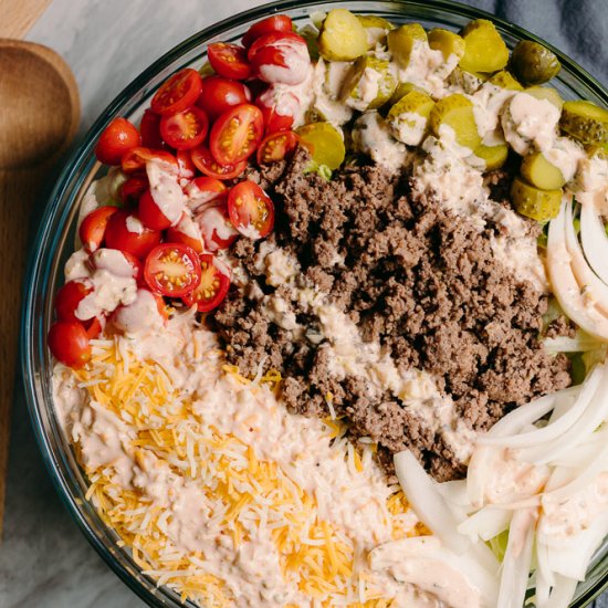 Healthier Cheeseburger Salad