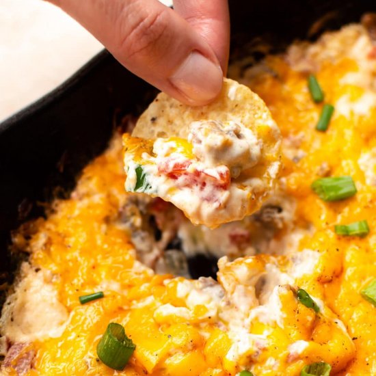 cheesy rotel sausage dip