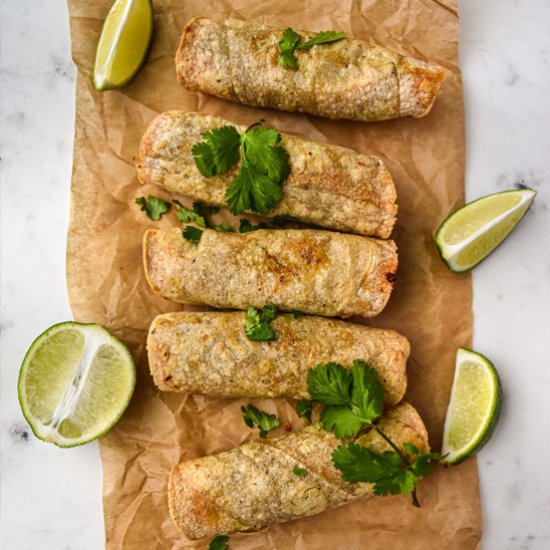 Baked Crispy Jackfruit Taquitos