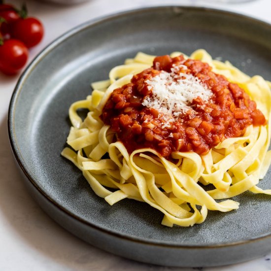 Red Lentil Bolognese