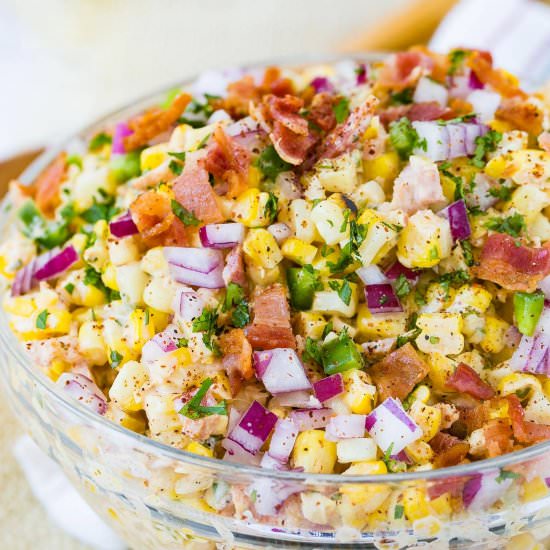 Jalapeno Bacon Grilled Corn Salad