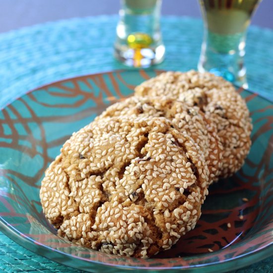 Fig-tahini cookies