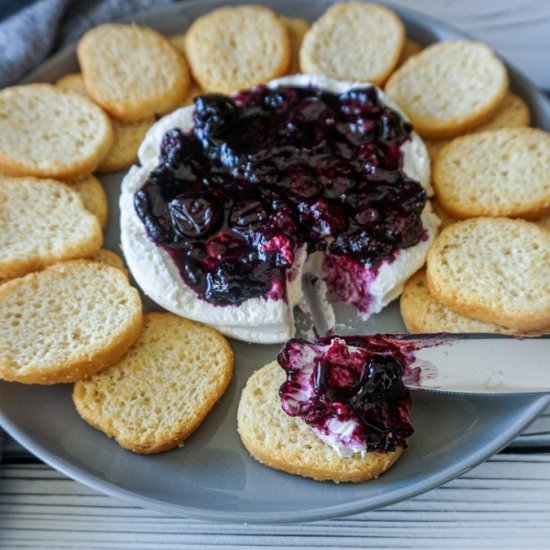 Blueberry Balsamic Cream Cheese Dip