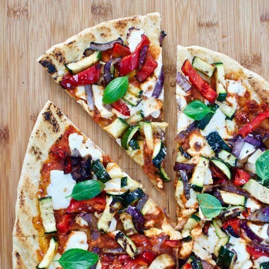 Grilled Veggie Pizza with Chili Oil