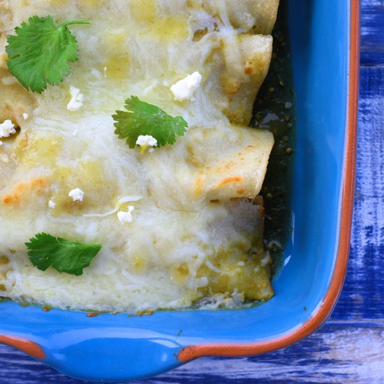 Spinach and Mushroom Enchiladas