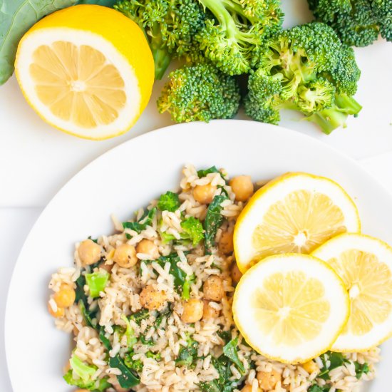 Broccoli and Chickpea Rice