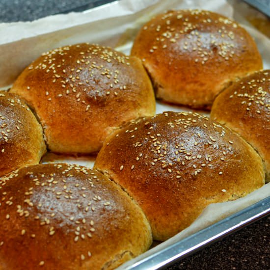 Healthy Homemade Burger Buns