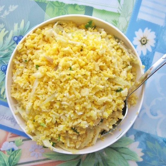 Yellow Cauliflower “Egg Fried Rice”