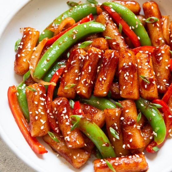 Stir Fried Spicy Rice Cakes