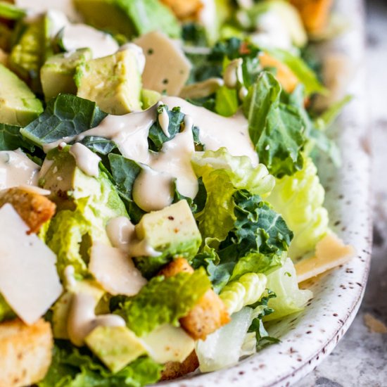 Avocado Kale Caesar Salad