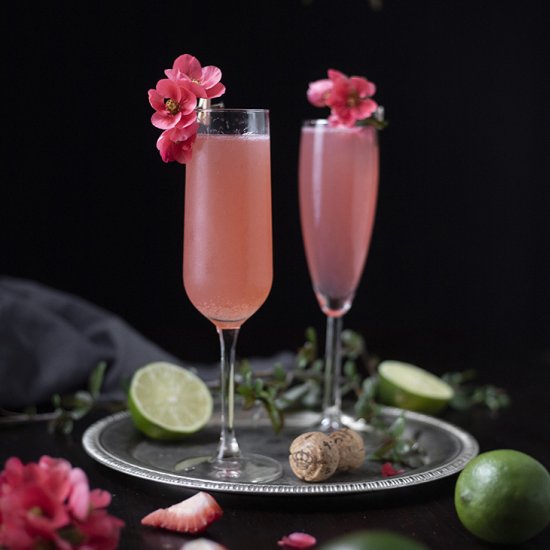 Pink 75 Sparkling Rosé Cocktail