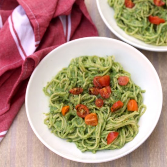 Easy Avocado Pesto Pasta