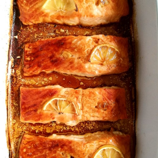 lemon garlic baked salmon