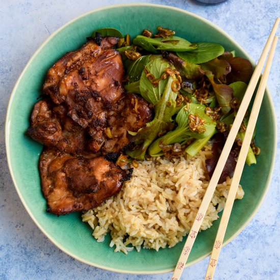 Sweet Chilli Soy Chicken Bowls