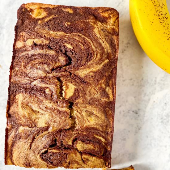 Marbled Maple Cinnamon Banana Bread