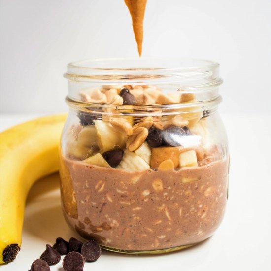 Peanut Butter Banana Overnight Oats