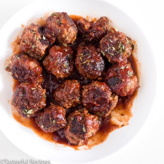 Spicy Pineapple BBQ Meatballs