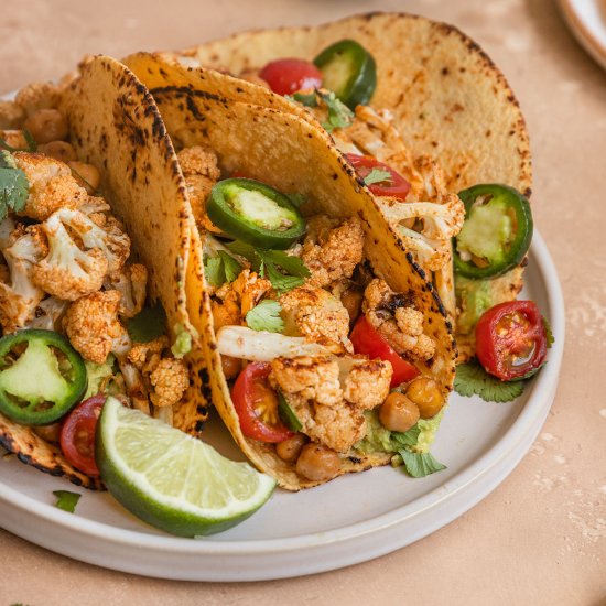 Cauliflower Chickpea Tacos