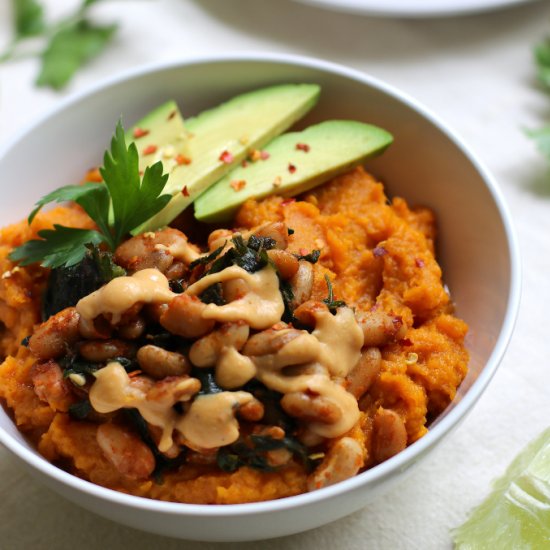 Mashed Sweet Potato Bowl