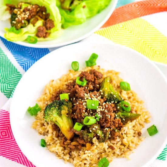 Ground Beef and Broccoli Teriyaki